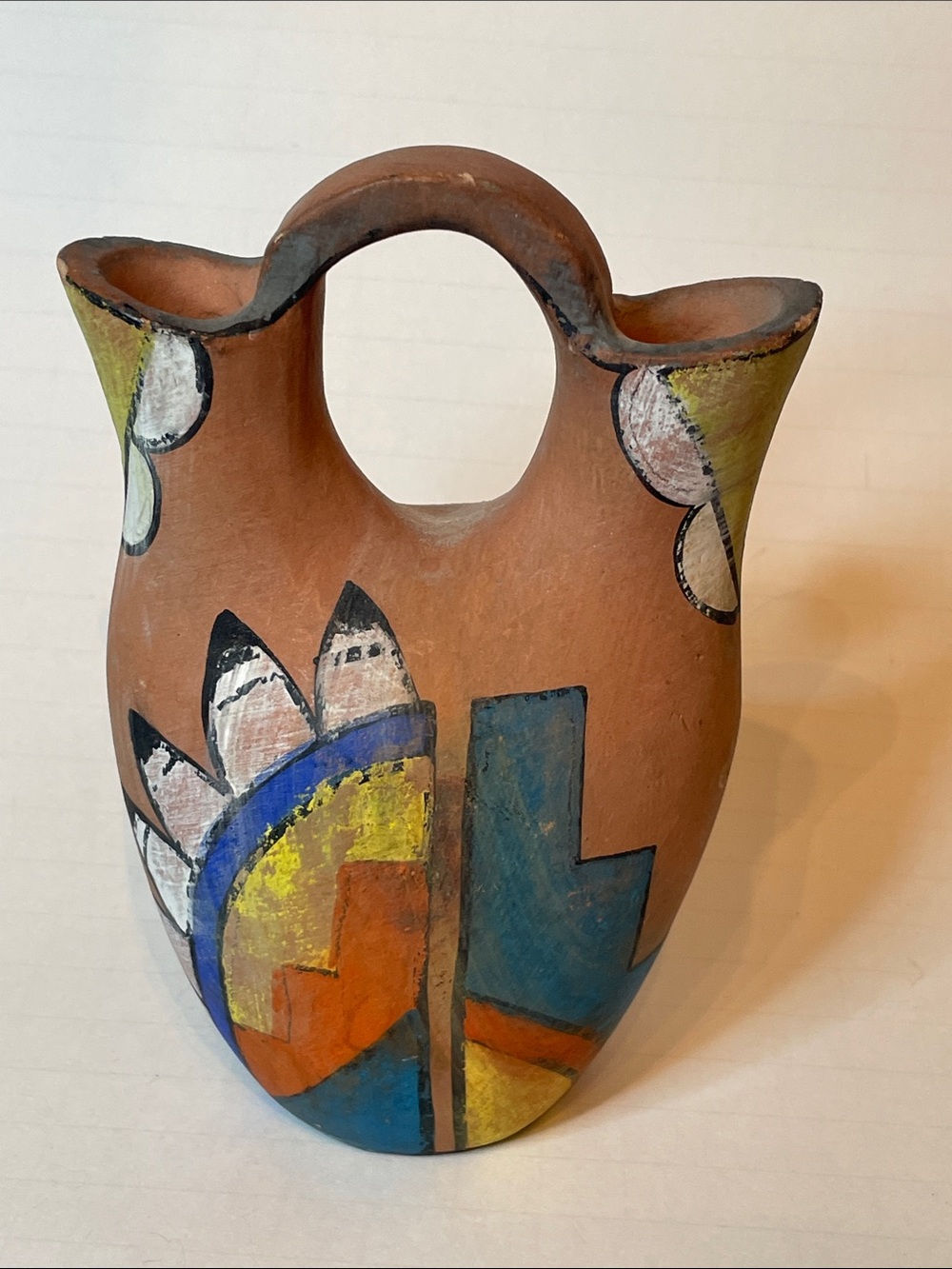 Vintage 1960's Native American Pueblo Handprinted Pottery